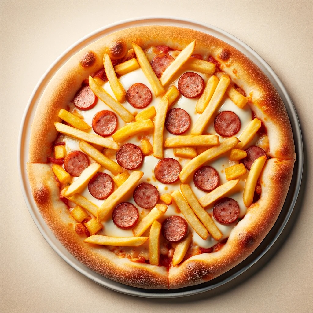 Pizza Americana (Wurstel e Patatine)