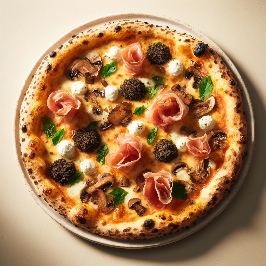 Pizza Gourmet (Prosciutto, Funghi e Tartufo)