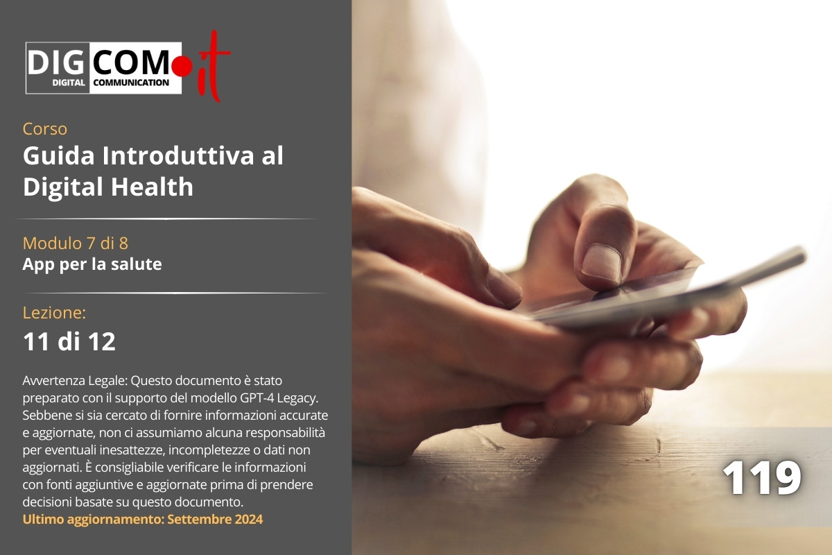 App per la promozione della salute e del benessere (fitness, alimentazione, sonno)